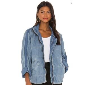Free People x We The Free Dolman Quilted Denim Jacket Small
